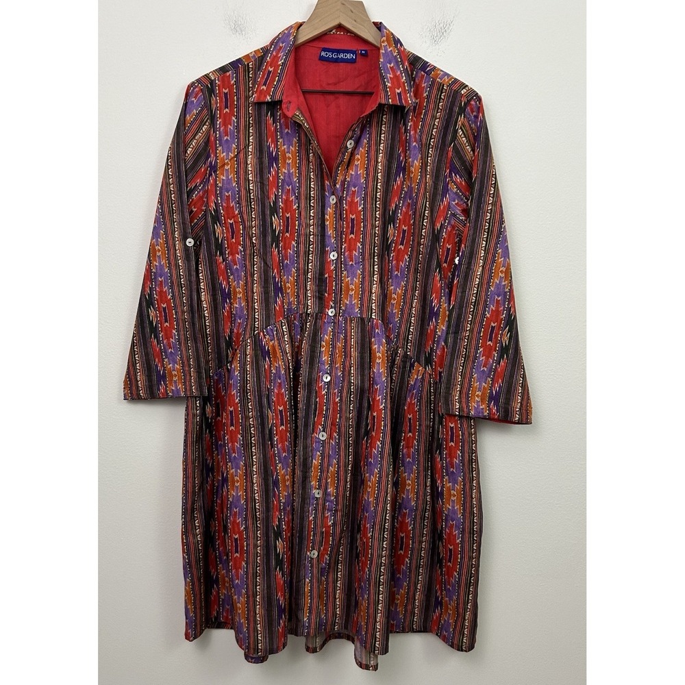 Ro's Garden Dress Mini‎ Multicolor Cotton Size M - Picture 2 of 15